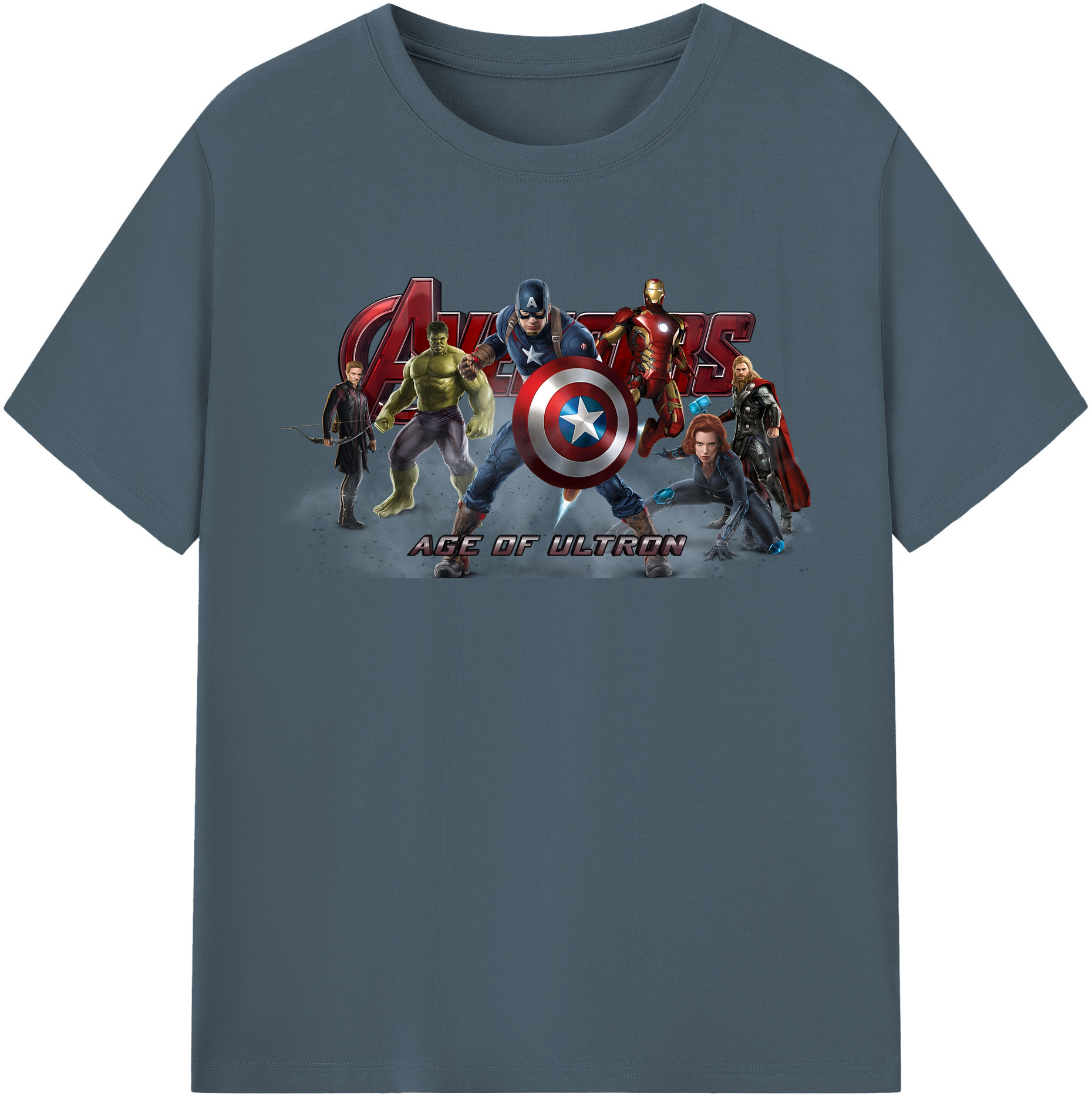 （画像用） アベンジャーズ The Avengers 綿100％半袖Tシャツ（フロントプリント）